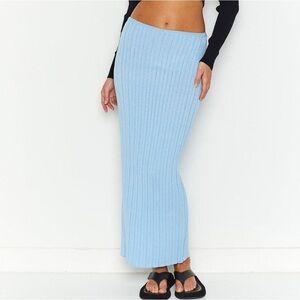 SNDYS Baha Ribbed Skirt Sky Blue XS